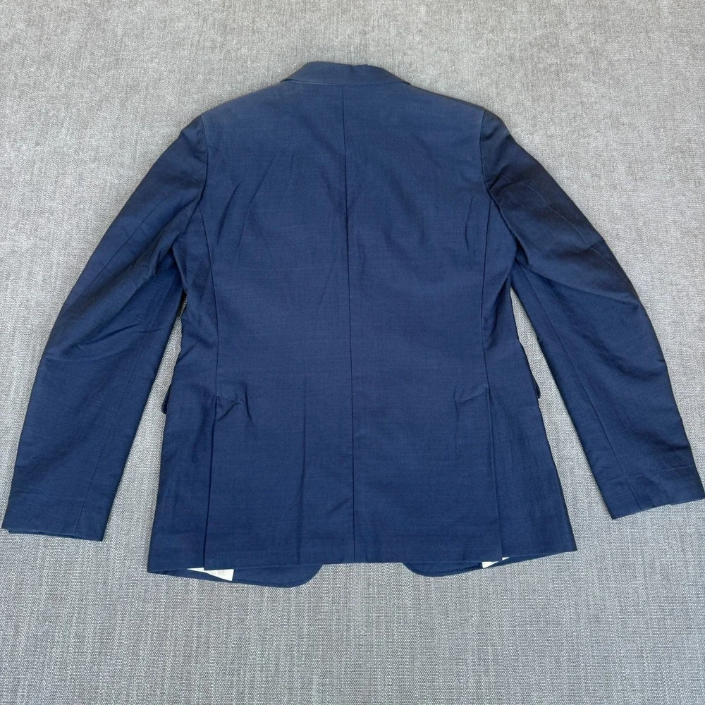 Gant Rugger New Haven Blazer Jacket Mens 38 Blue Lined Single Breasted Formal